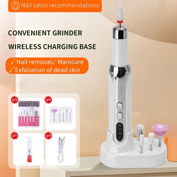 Cordless Nail Drill Pen Machine Nail Cuticle Portable 13 in 1 Kit(1 set) - Picture 14 of 16